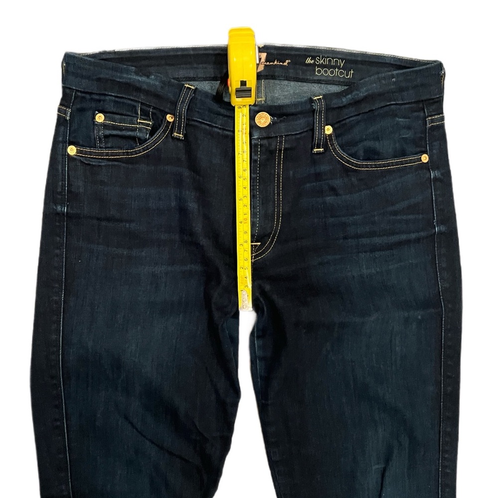 7 For all Mankind Women's Dark Wash Jeans ‘The Skinny Bootcut’ Size 32 - Picture 11 of 11
